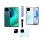 3 in 1 Combo Pack for Vivo V30 5G – Transparent Cover (Back Cover + Camera Lens Protector + Tempered Glass)