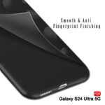 Samsung Galaxy S24 ULTRA 5G | Slim Fit Protective Design | Ultra Matte Finish | Camera Protection Bump | (Silicone, Black)