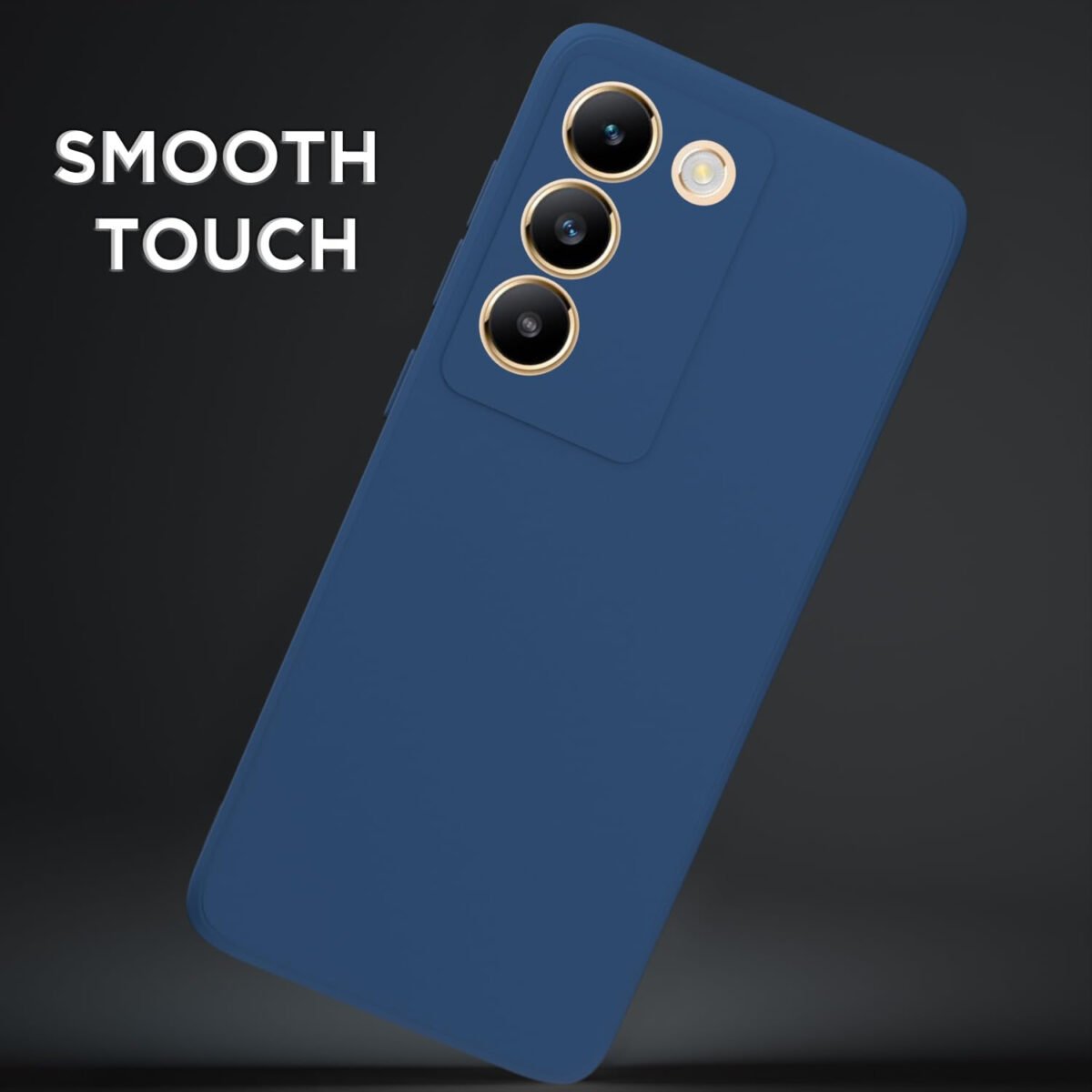 Vivo T3 5G / Vivo Y200e 5G Back Cover Camera Protection Shockproof Soft Matte Silicone Back Case (Blue)