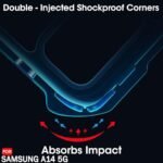 3 in 1 Combo Pack for Samsung Galaxy A14 5G – Transparent Case (Back Cover + Camera Lens Protector + Tempered Glass)