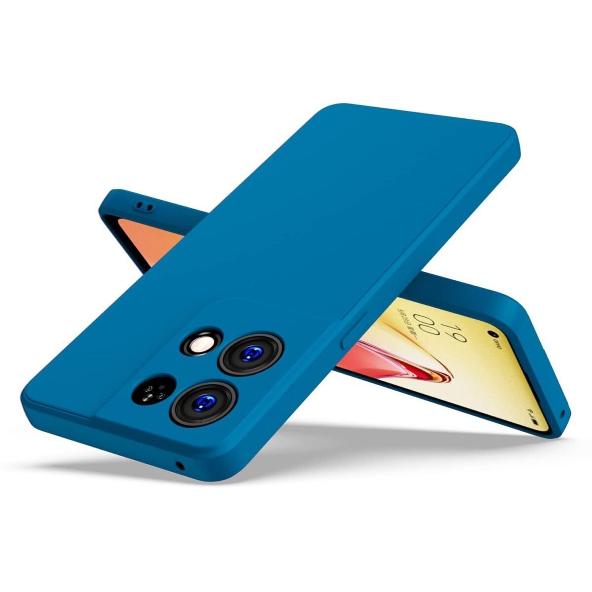 Back Cover for Oppo Reno 8 PRO (5G), Slim (Silicone Blue)