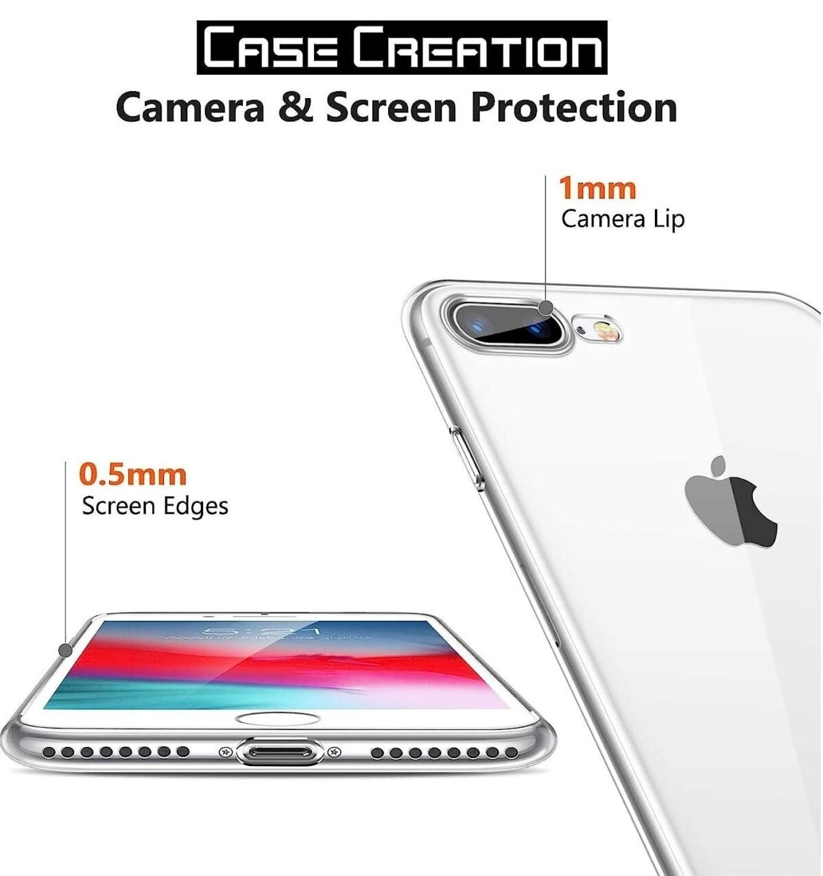Samsung Galaxy A31 Transparent Case,Dotted Finish Ultra Thin Silicone (Transparent)