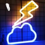 OMI Cloud & amp Lightning Bolt Neon Lights, Decorative and Creative LED Neon Wall Signs for Bedroom Kids Room Beer Bar Birthday Party Children's Gift and Festivals