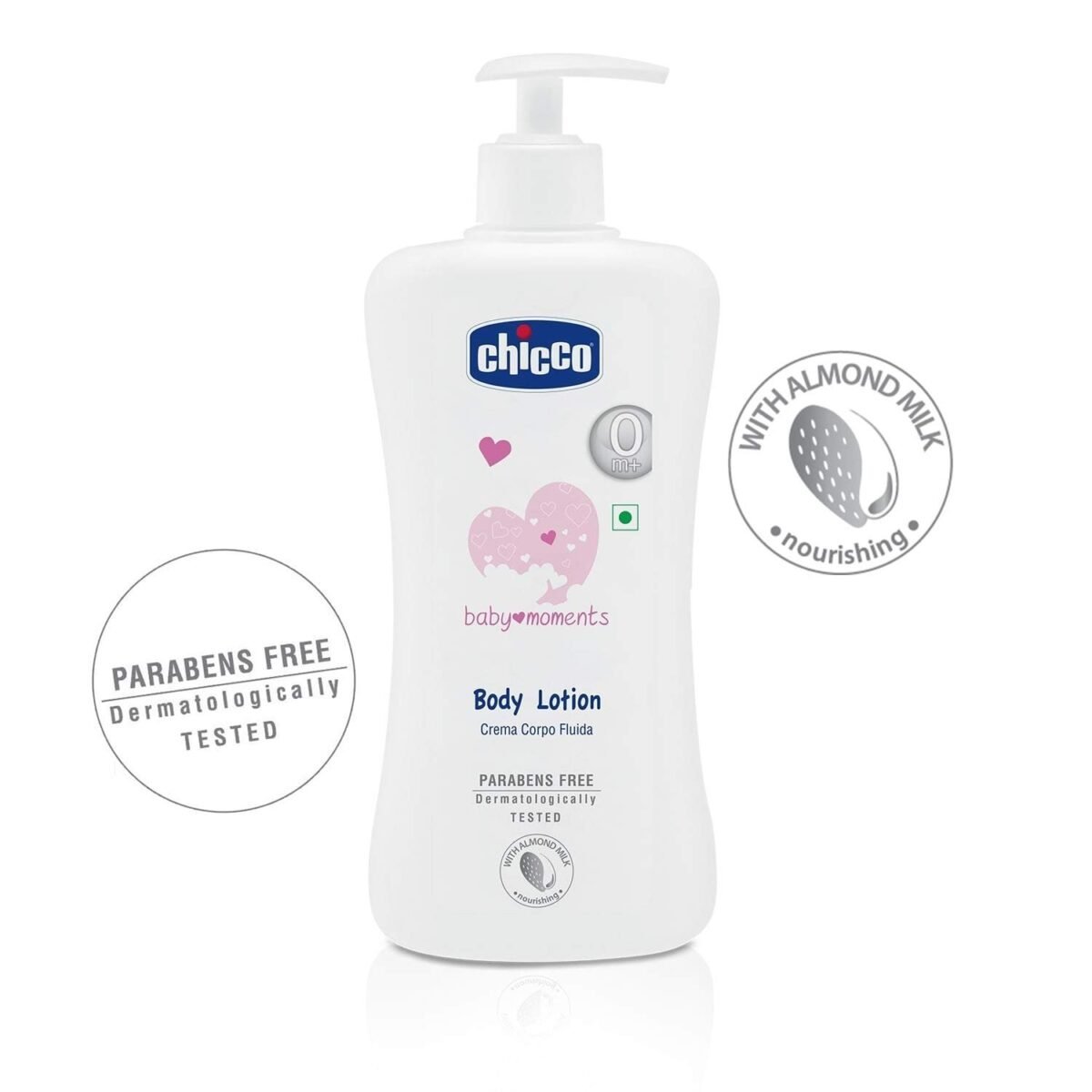 Chicco Baby Moments Body Lotion, Deep Nourishment, Non-sticky Formula, Dermatologically tested, Paraben and Mineral Oil free