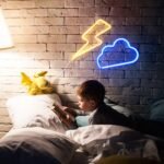 OMI Cloud & amp Lightning Bolt Neon Lights, Decorative and Creative LED Neon Wall Signs for Bedroom Kids Room Beer Bar Birthday Party Children's Gift and Festivals