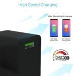 Portronics Adapto ONE POR-1103 3A Fast Charging Adapter with 1M Type-C Cable (Black)
