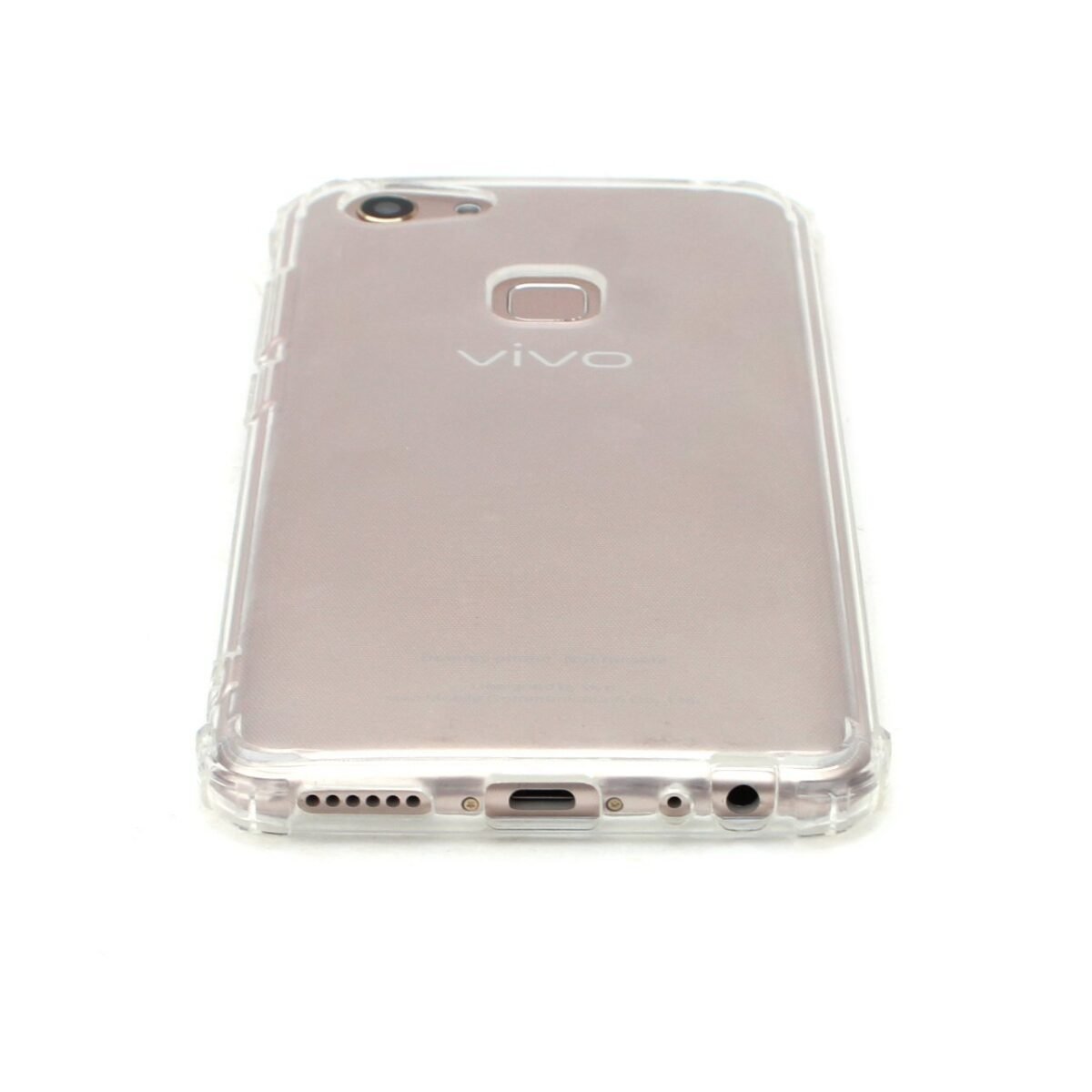 Transparent Bumper Stylish Protective Soft TPU Back Case Cover for Vivo V7 - Transparent