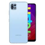 Silicone Transparent Back Cover for Samsung Galaxy F42 5G, (Transparent)