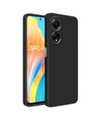 3 in 1 Combo Pack for Oppo F23 5G – Silicone Black (Back Cover + Camera Lens Protector + Tempered Glass)