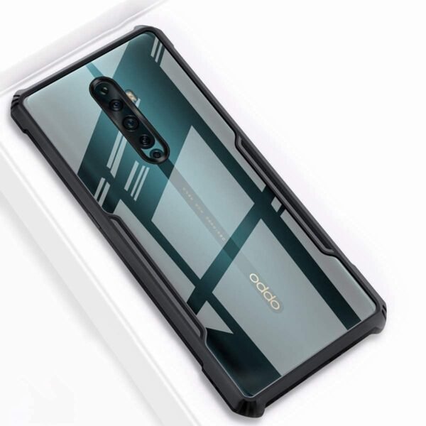 Back Cover & Bumber Case Cover For Oppo Reno 2Z (Transparent Black Border) Eagle