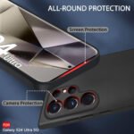 Samsung Galaxy S24 ULTRA 5G | Slim Fit Protective Design | Ultra Matte Finish | Camera Protection Bump | (Silicone, Black)