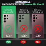 Samsung Galaxy S24 ULTRA 5G | Slim Fit Protective Design | Ultra Matte Finish | Camera Protection Bump | (Silicone, Black)