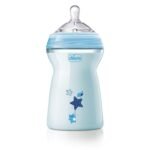 Chicco Natural Feeling Baby Milk Feeding Bottle with Wide Neck, Anti-Colic for Easy Milk Flow, For Babies & Toddlers 6m+, 330ml