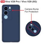 Vivo V29 Pro/Vivo V29 (5G) Back Cover | Camera Bump Protection | Ultra Slim Matte Soft Rubberised Case Cover (Blue)