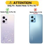 Soft Silicone Transparent Mobile Back Cover for Redmi Note 12 Pro 5G - (Transparent)