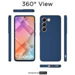 Vivo T3 5G / Vivo Y200e 5G Back Cover Camera Protection Shockproof Soft Matte Silicone Back Case (Blue)