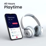 Portronics Muffs M2 Bluetooth Headphones Over ear with Upto 40 Hrs Playtime, 40mm Dynamic Drivers, AUX 3.5mm, Powerful Bass,