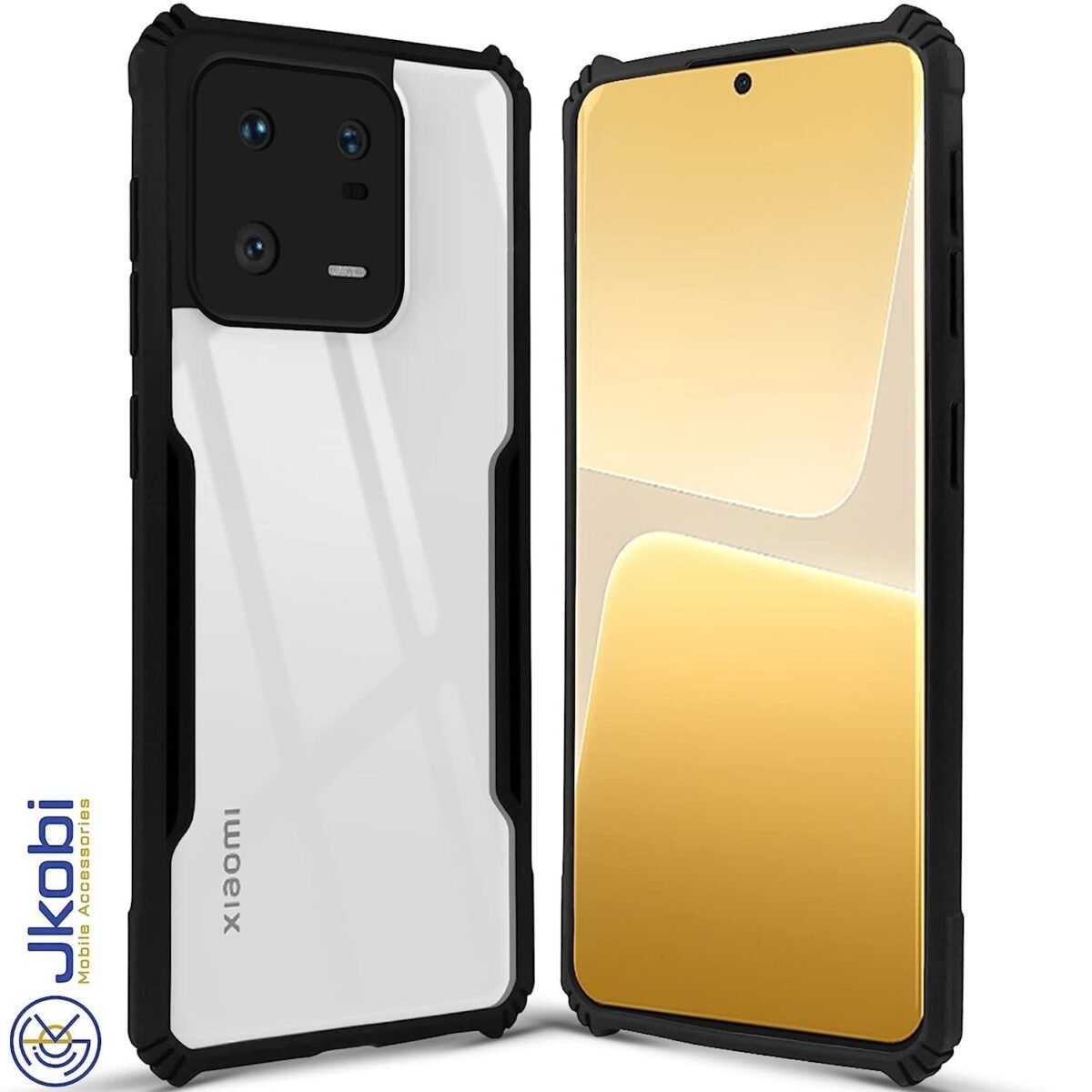 Back Cover Case for Xia Mi 13 Pro (Crystal Glass Back | Shockproof Bumpers (Eagle)