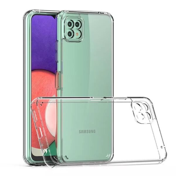 Samsung A22 5G Back Case, Transparent Flexible Soft TPU Slim Back Case Cover