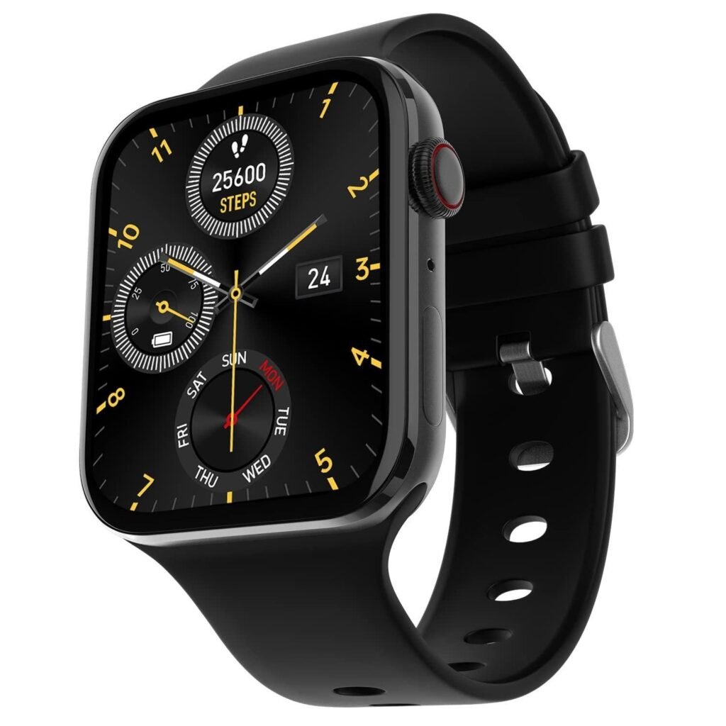 Fire-Boltt Visionary 1.78" AMOLED Bluetooth Calling Smartwatch with 368 * 448 Pixel Resolution, Rotating Crown & 60Hz Refresh BLACK