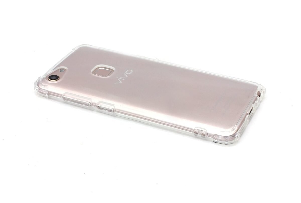 Transparent Bumper Stylish Protective Soft TPU Back Case Cover for Vivo V7 - Transparent