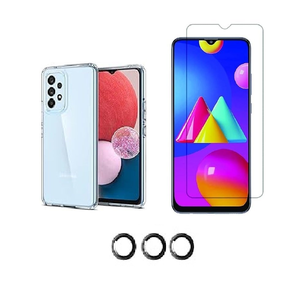 3 in 1 Combo Pack for Samsung Galaxy A13 4G – Transparent Back Cover (Back Cover + Camera Lens Protector + Tempered Glass) 3 in 1 Combo Pack for Samsung Galaxy A13 4G – Transparent Back Cover (Back Cover + Camera Lens Protector + Tempered Glass)