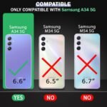 Back Cover Case for Samsung Galaxy A34 5G | 360 Degree Protection | Shock Proof Design | Transparent