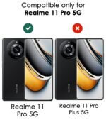 Back Cover Case Realme 11 Pro 5G | 360 Degree Protection | Transparent Black (Eagle)