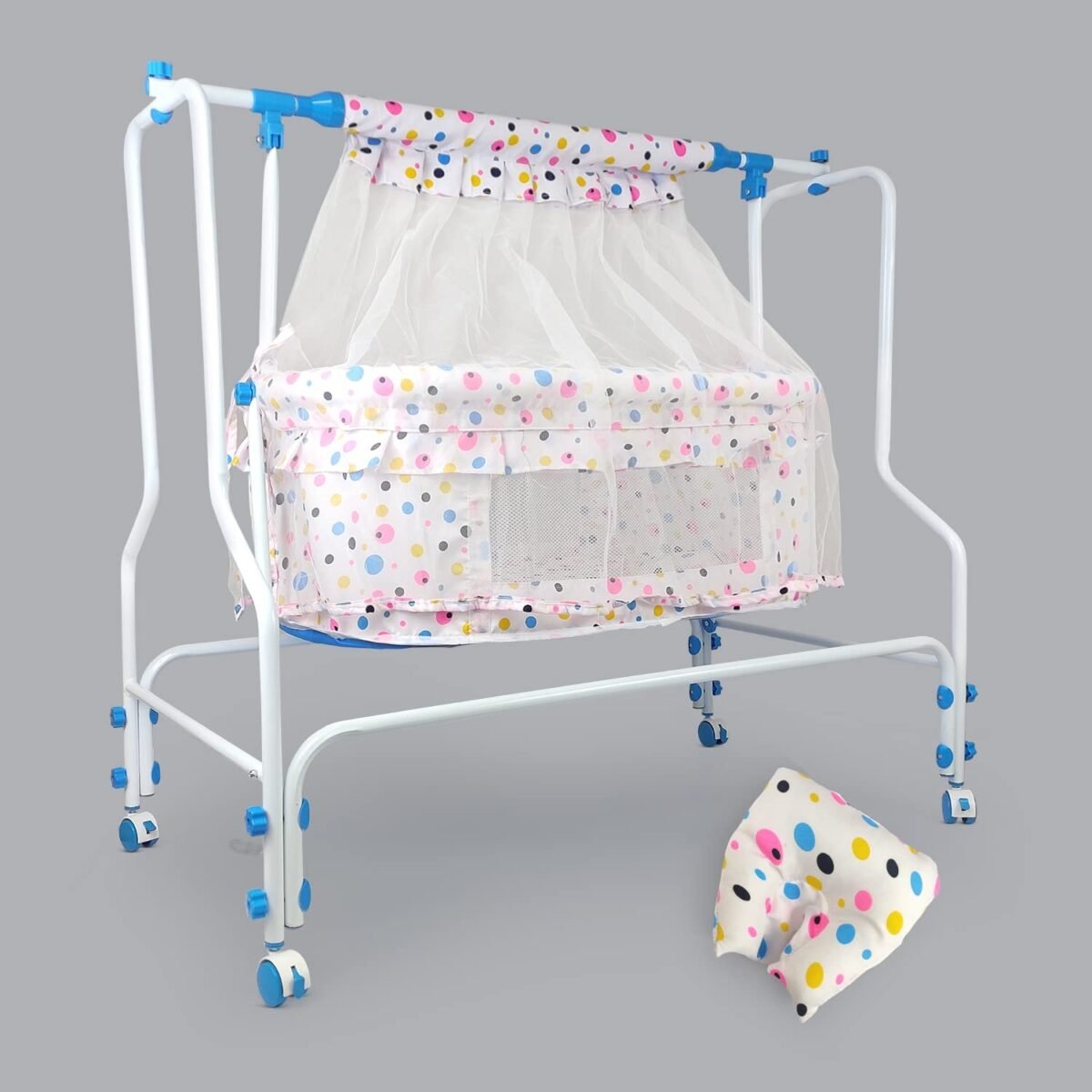 BabyLuv New Born Baby Cradle, Baby Swing, Baby jhula, Baby Bed, Crib, Palna for Comfortable Sleep, Bassinet with Mattress, Mosquito
