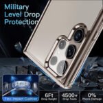 Samsung Galaxy S24 Ultra 5G|Shockproof Camera & Drop Protection|Hard Clear Back| (Silicone|Transparent)