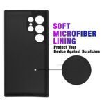 Liquid Silicone Soft Back Cover Case for Samsung Galaxy S24 Ultra 5G (Black)