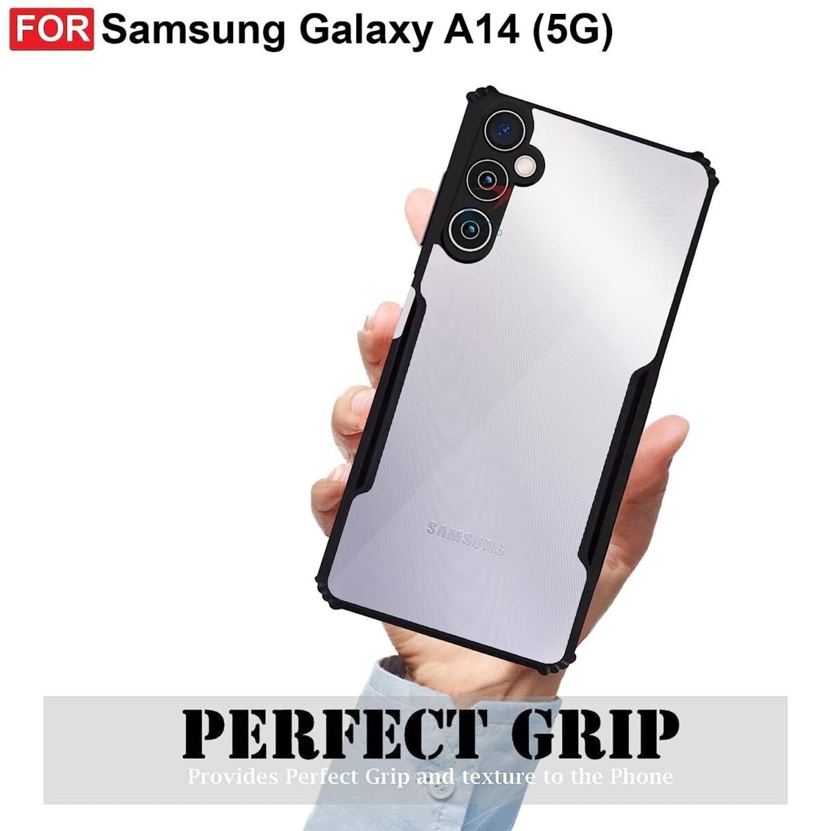 Samsung A14 (5G) Case Back Cover Shockproof Bumper Crystal Clear | 360 Degree Protection TPU+PC - Eagle