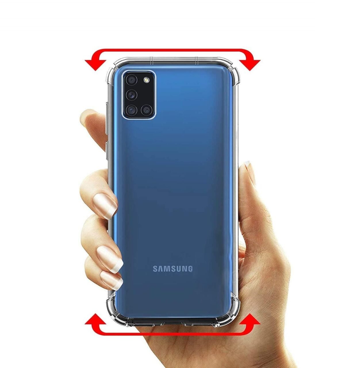 Back Cover for Samsung A31 Case Cover [Protective + Anti Shockproof Case] Back Cover Case - Samsung Galaxy A31 Transparent Cover