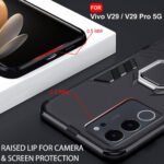 Armor Bumper Back Case Cover For Vivo V29 / V29 Pro 5G | 360 Degree Protection Back Case Cover (Black)