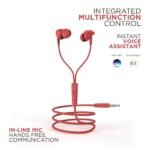 boAt Bassheads 100 in Ear Wired Earphones with Mic(Furious Red)