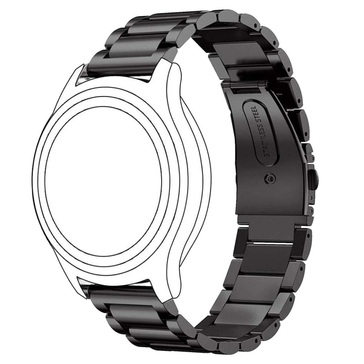 OMI  20MM Heavy Metal Chain Strap with Secure Lock Techonology Compatible with Amazfit GTS 2 Mini, Amazfit Bip, Amazfit GTS,