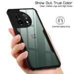 Back Cover Case for OnePlus 11 5G (Crystal Glass Back | Shockproof Bumpers | Professional Black) -Eagle
