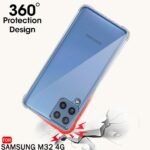 Back Cover Case For Samsung Galaxy M32 4G / M32 Prime| Shock Proof (Transparent)