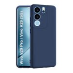 Vivo V29 Pro/Vivo V29 (5G) Back Cover | Camera Bump Protection | Ultra Slim Matte Soft Rubberised Case Cover (Blue)