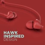 boAt Bassheads 100 in Ear Wired Earphones with Mic(Furious Red)