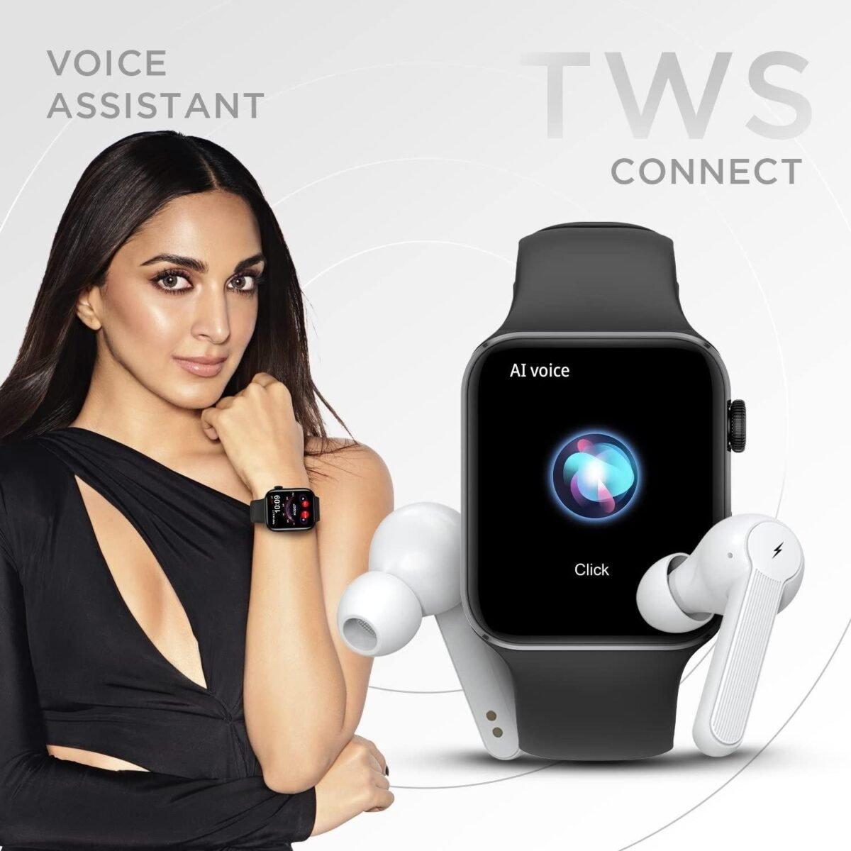 Fire-Boltt Visionary 1.78" AMOLED Bluetooth Calling Smartwatch with 368 * 448 Pixel Resolution, Rotating Crown & 60Hz Refresh BLACK