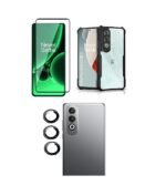 3 in 1 Combo Pack for OnePlus Nord CE 4  5G – Eagle Case (Back Cover + Camera Lens Protector + Tempered Glass)