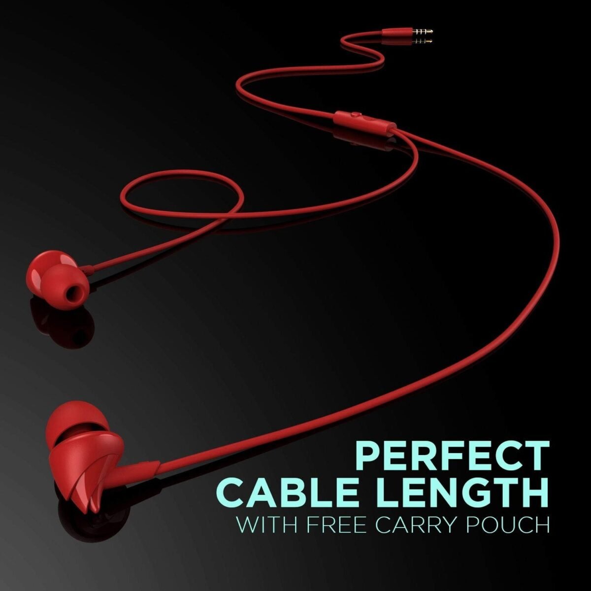 boAt Bassheads 100 in Ear Wired Earphones with Mic(Furious Red)