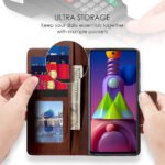 Leather Finish Flip Cover for Xiaomi Redmi Note 10 Pro Max |Inside Pockets & Inbuilt Stand | Wallet Style Back Case |