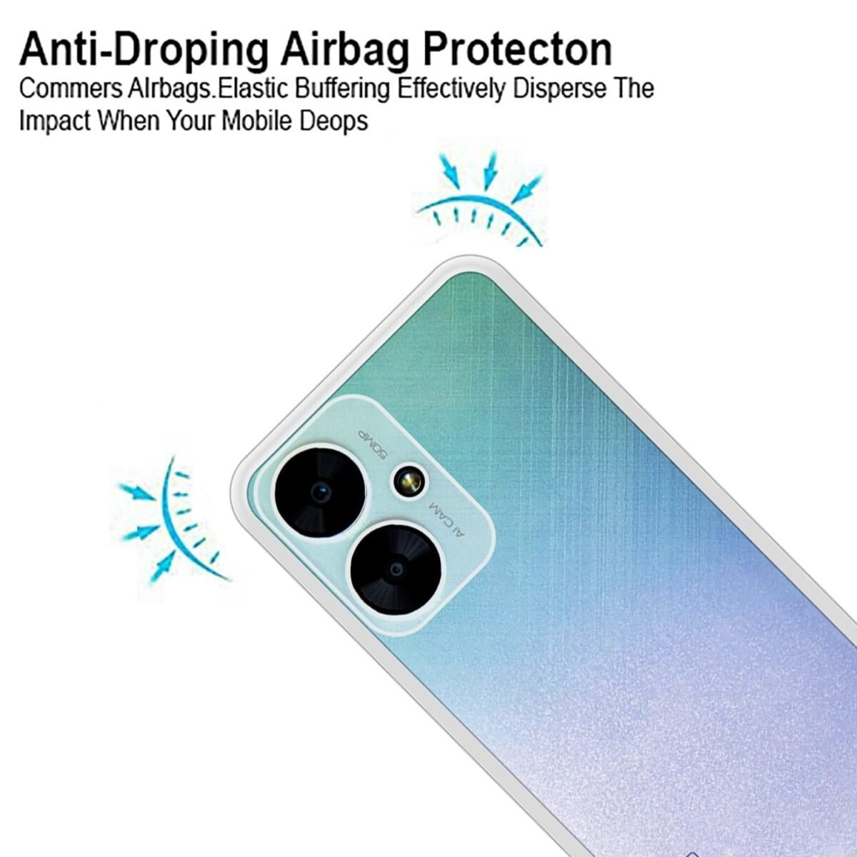Transparent Back Case Cover for Mi Redmi 13C 5G (Soft & Flexible & Camera Protection Back Case) Transparent