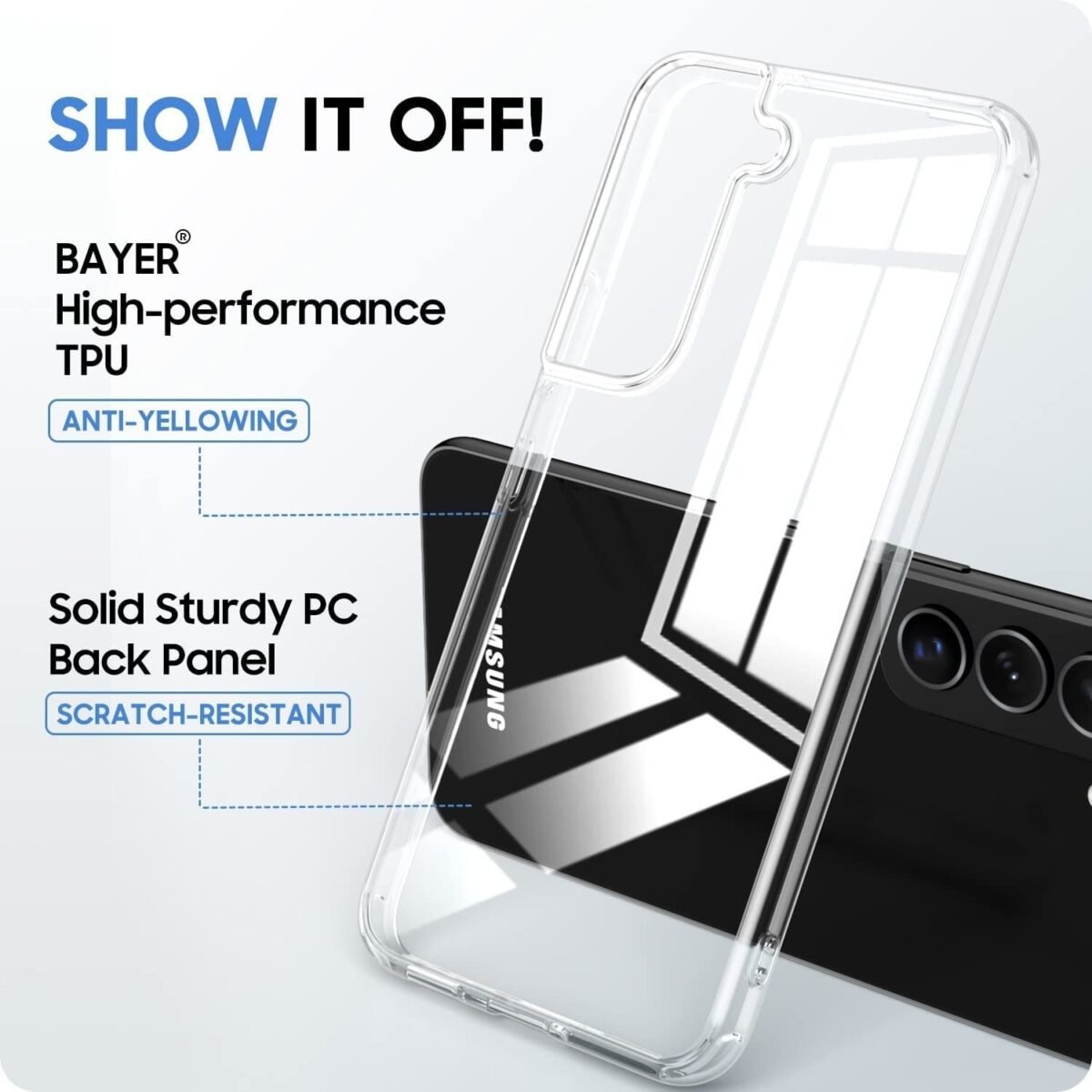Back Cover Case for Samsung Galaxy S23 5G (Polycarbonate) (Transparent)