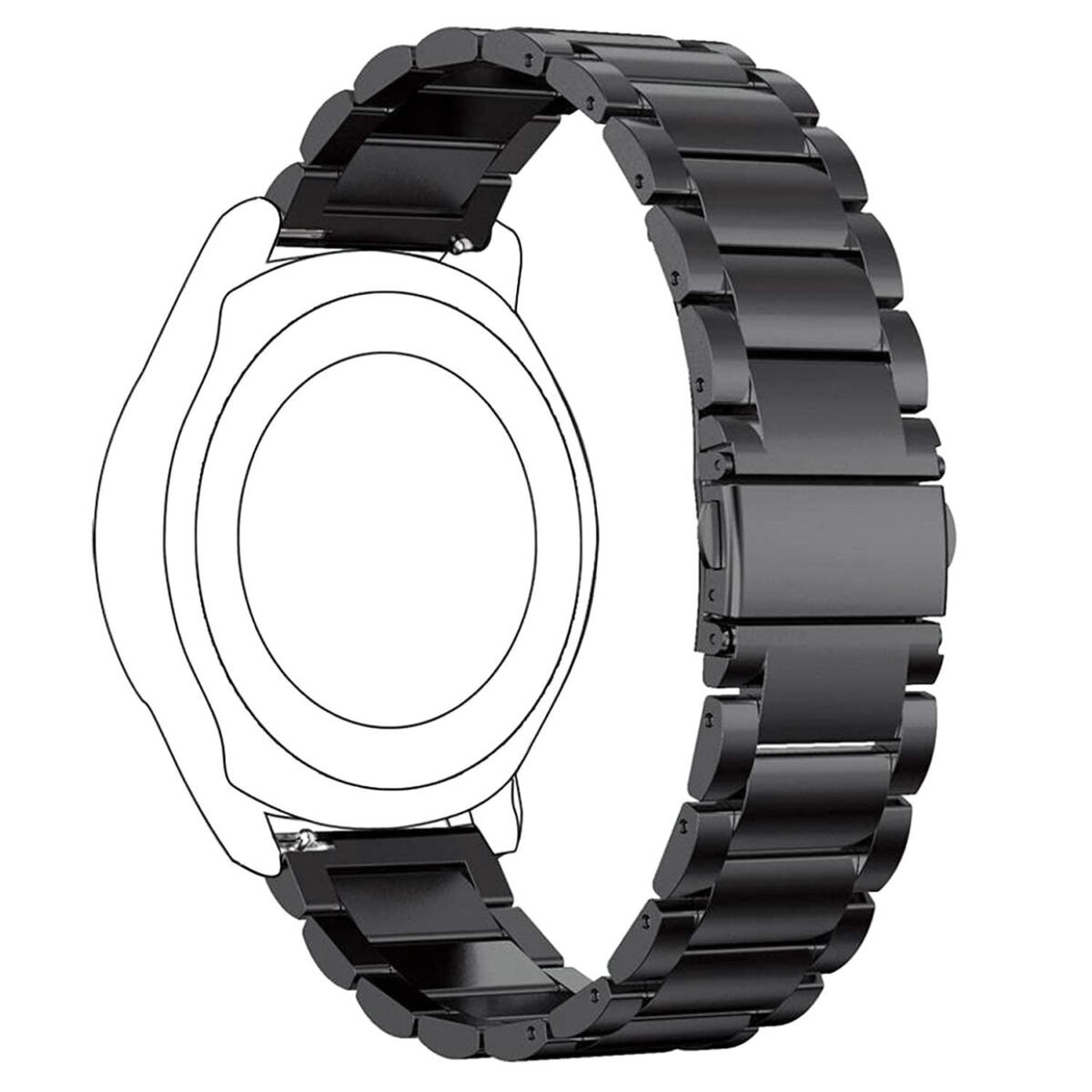 OMI  20MM Heavy Metal Chain Strap with Secure Lock Techonology Compatible with Amazfit GTS 2 Mini, Amazfit Bip, Amazfit GTS,