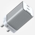Portronics Adapto 4 Dual Ports High Power PD Charger with 45W Max Output, Intelligent Protection Chip, 1.2M Charging Cable,