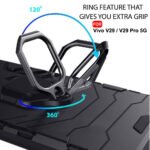 Armor Bumper Back Case Cover For Vivo V29 / V29 Pro 5G | 360 Degree Protection Back Case Cover (Black)
