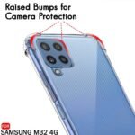 Back Cover Case For Samsung Galaxy M32 4G / M32 Prime| Shock Proof (Transparent)